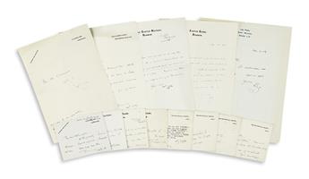 WELLS, H.G. Small archive of 14 letters and postcards Signed, H.G., H.G.W. or H.G. Wells, to journalist Ralph David Blumenfeld: